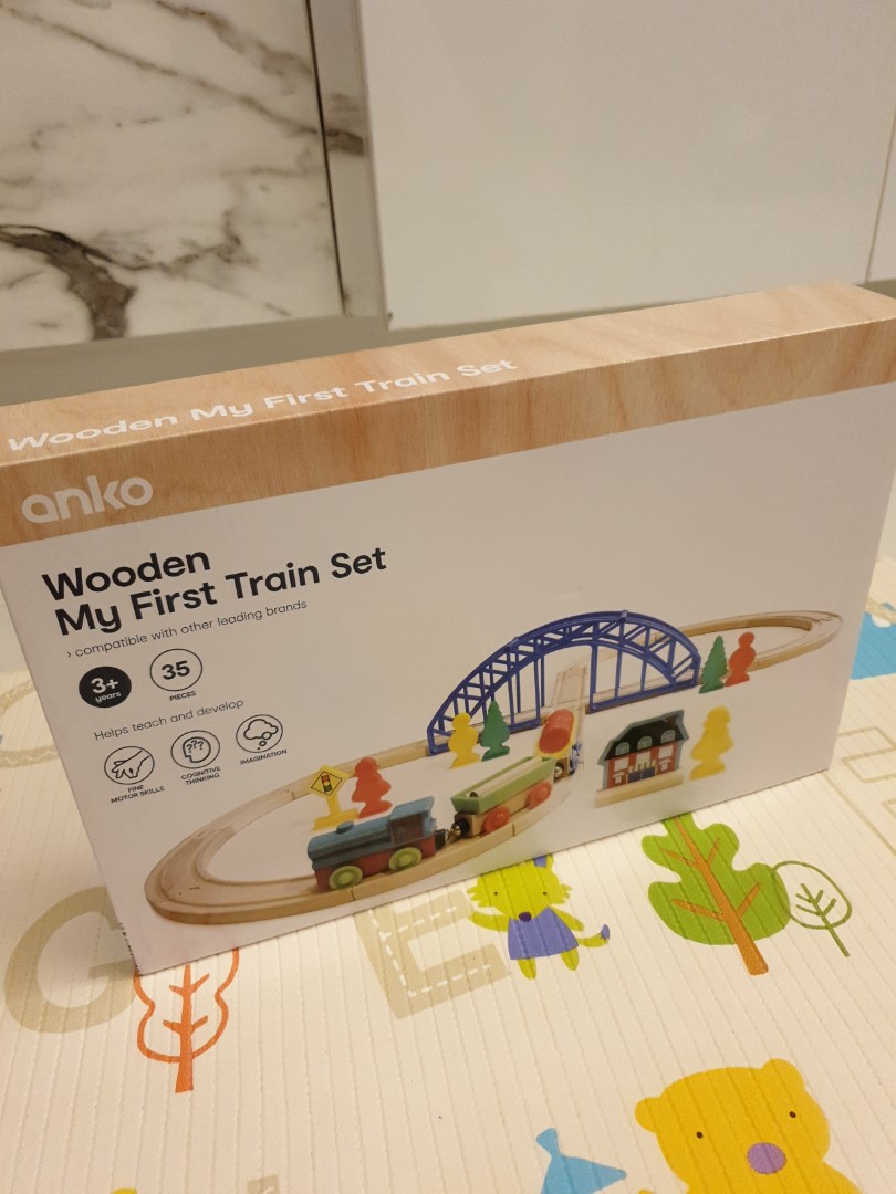 my first wooden train set