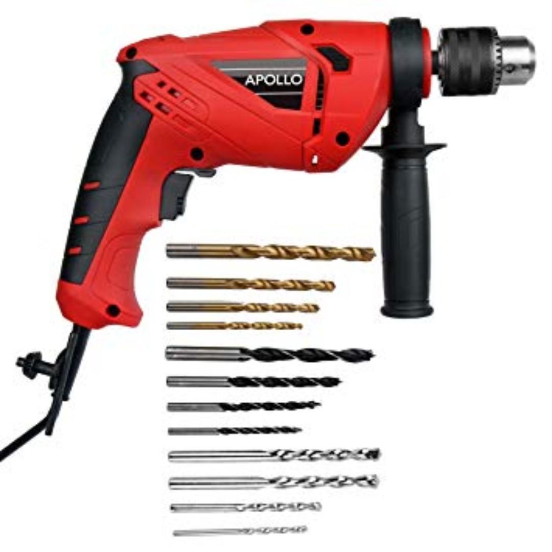Apollo Hi Spec 710w Corded Hammer Drill Kit 13mm Chuck Variable