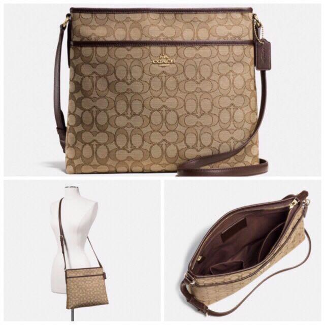 Authentic Coach Signature Sling Bag, Women's Fashion, Bags & Wallets,  Cross-body Bags on Carousell