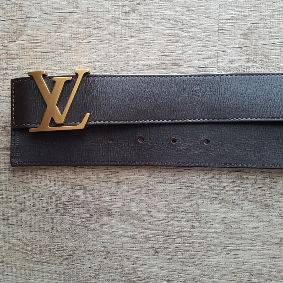 Pre-Owned LOUIS VUITTON Louis Vuitton Sunture Dakota Utah Belt M9802  Notation Size 100/40 Leather Dark Brown Series Gold Metal Fittings (Good) 