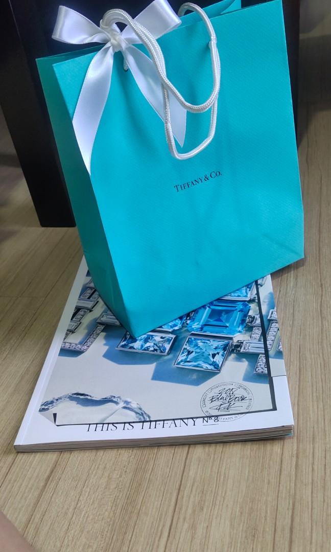 Authentic Tiffany & Co. Turquoise Blue Paper Shopping Bag Gift Bag