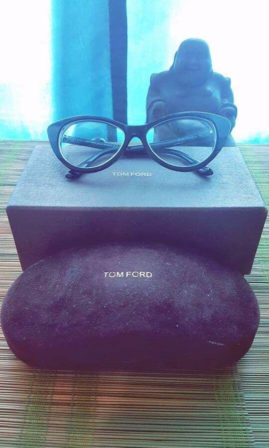 Authentic Tom Ford extreme cat eye prescription glasses (Category: Sunglasses & Eyewear) located in Makati City. Submitted by nanay_mac (Listing ID 241069609, Image 1). Description: Authentic Tom Ford, store bought Extreme Cat Eye Hard to find statement piece Seldom used Too many glasses Slightly negotiable.