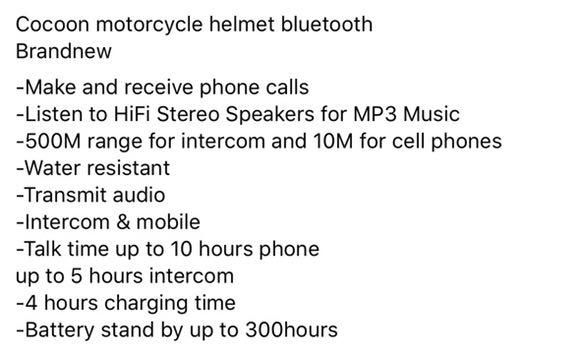 Cocoon motorcycle sales bluetooth kit