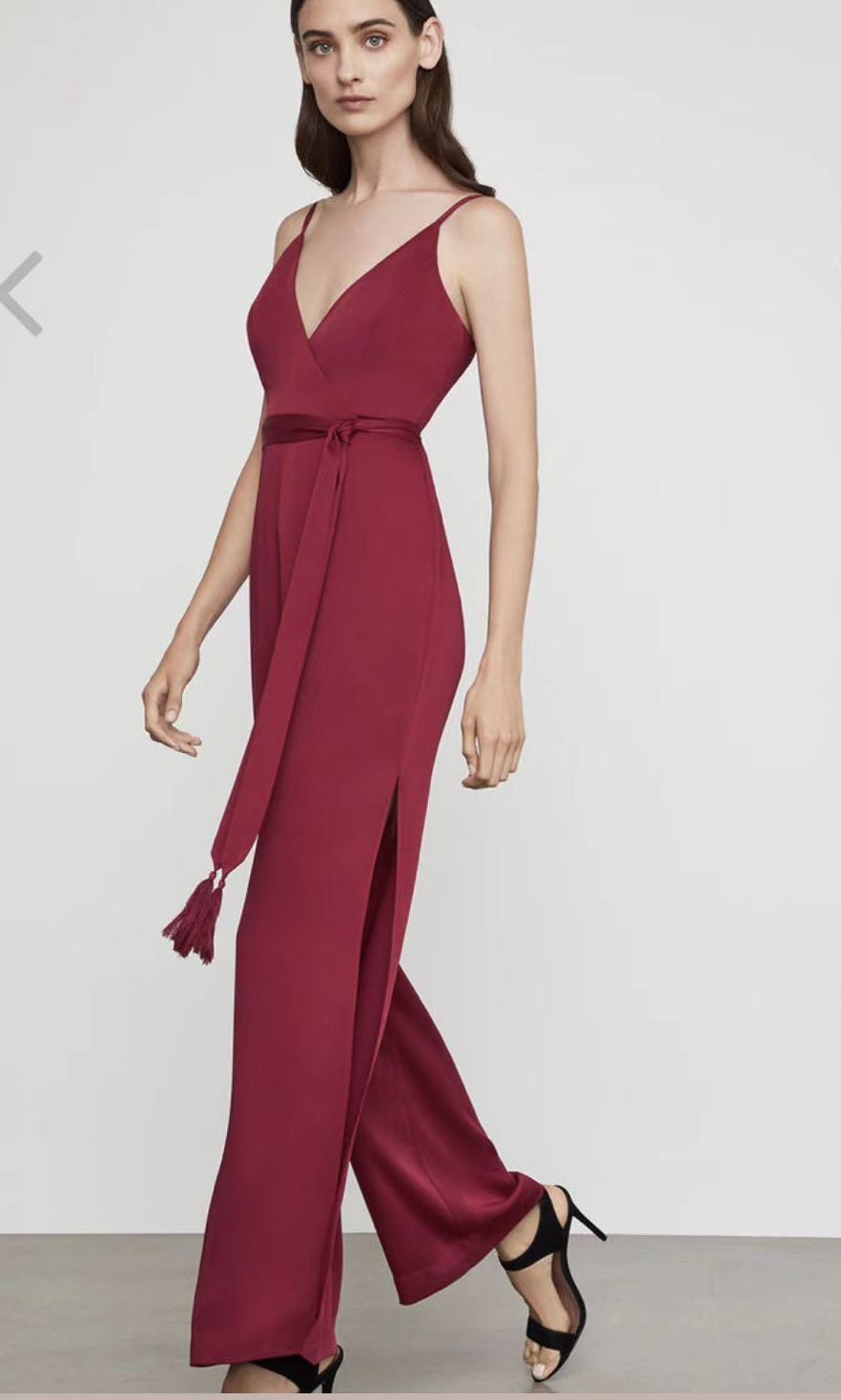 Bcbg faux wrap jumpsuit top