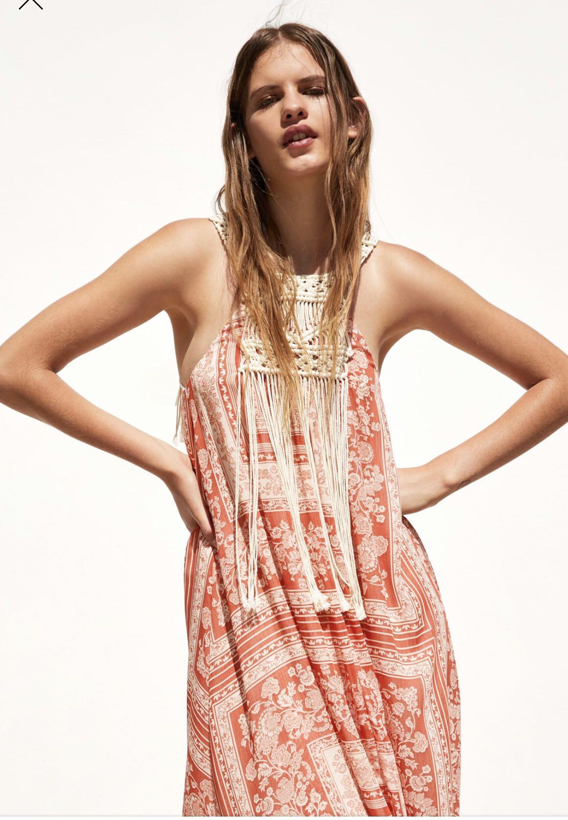 BNWT] Zara Printed Beach Dress, Women's 