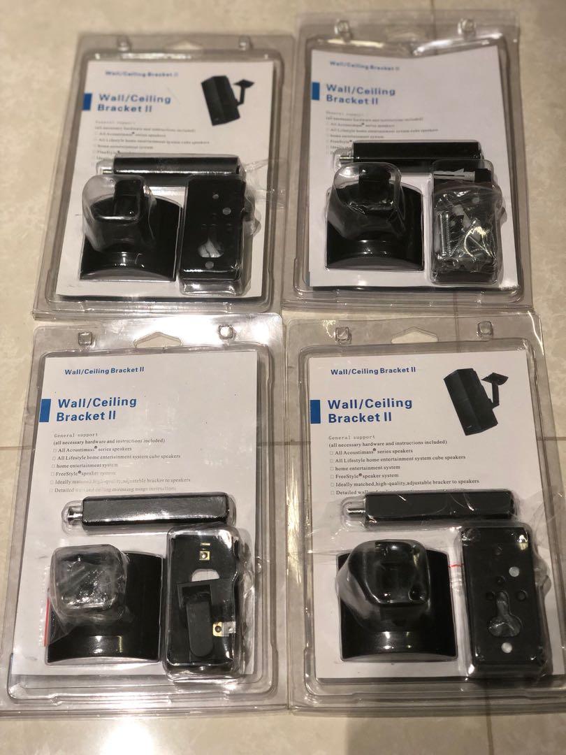 Bose Compatible Ub 20 Series Ii Wall Ceiling Bracket Black 4 Pack