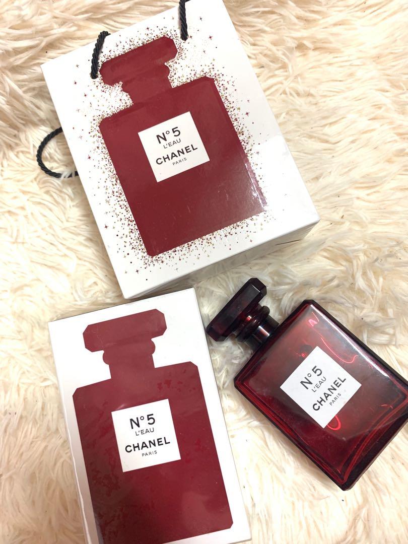 Chanel No 5 L'Eau Red Edition, Beauty & Personal Care, Fragrance &  Deodorants on Carousell