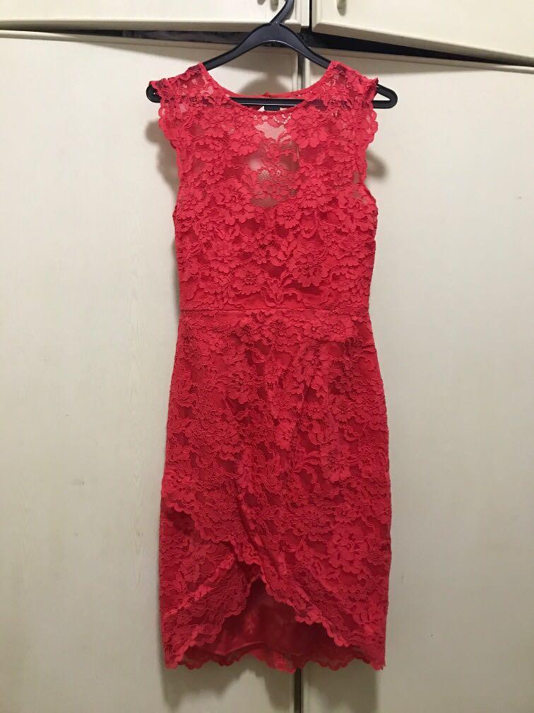 Forever new red lace dress