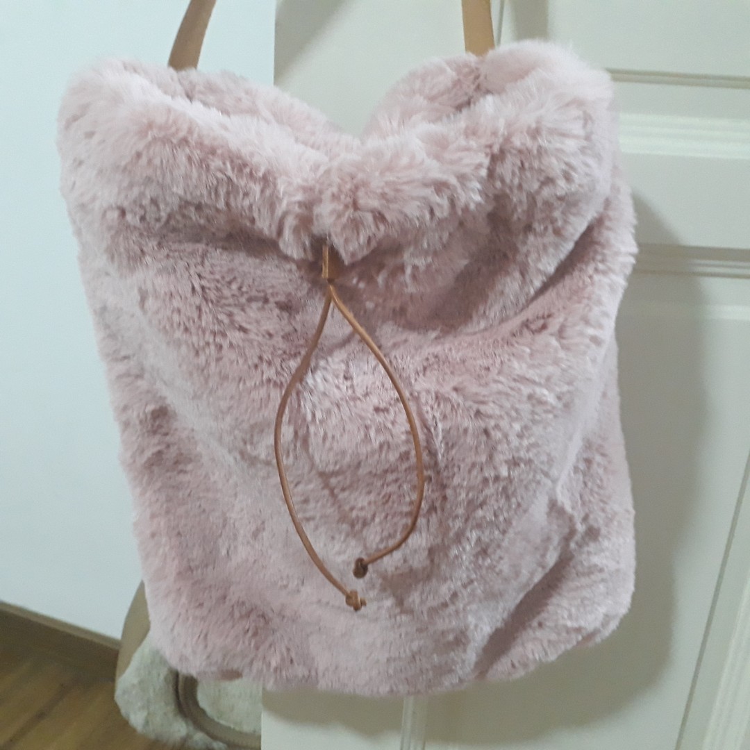 large fur bag