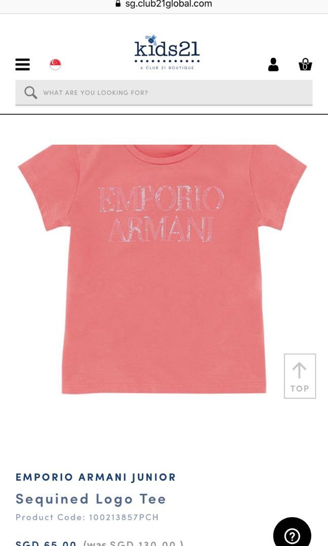 armani junior t shirt sale