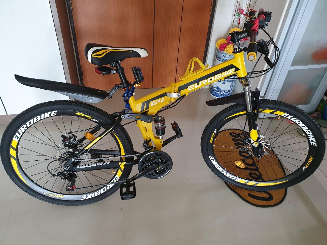 Eurobike 26 Inch Foldable Yellow Sports Equipment Bicycles Parts Bicycles on Carousell