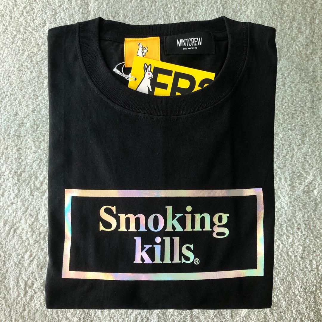 日本売FR2 mint crew smoking kills Mサイズ ホワイト Tシャツ/カットソー(半袖/袖なし)