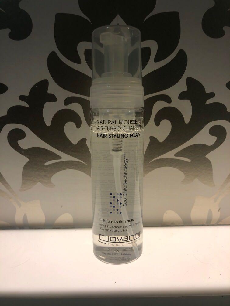 Giovanni Natural Mousse Hair Styling Foam Medium To Firm Hold