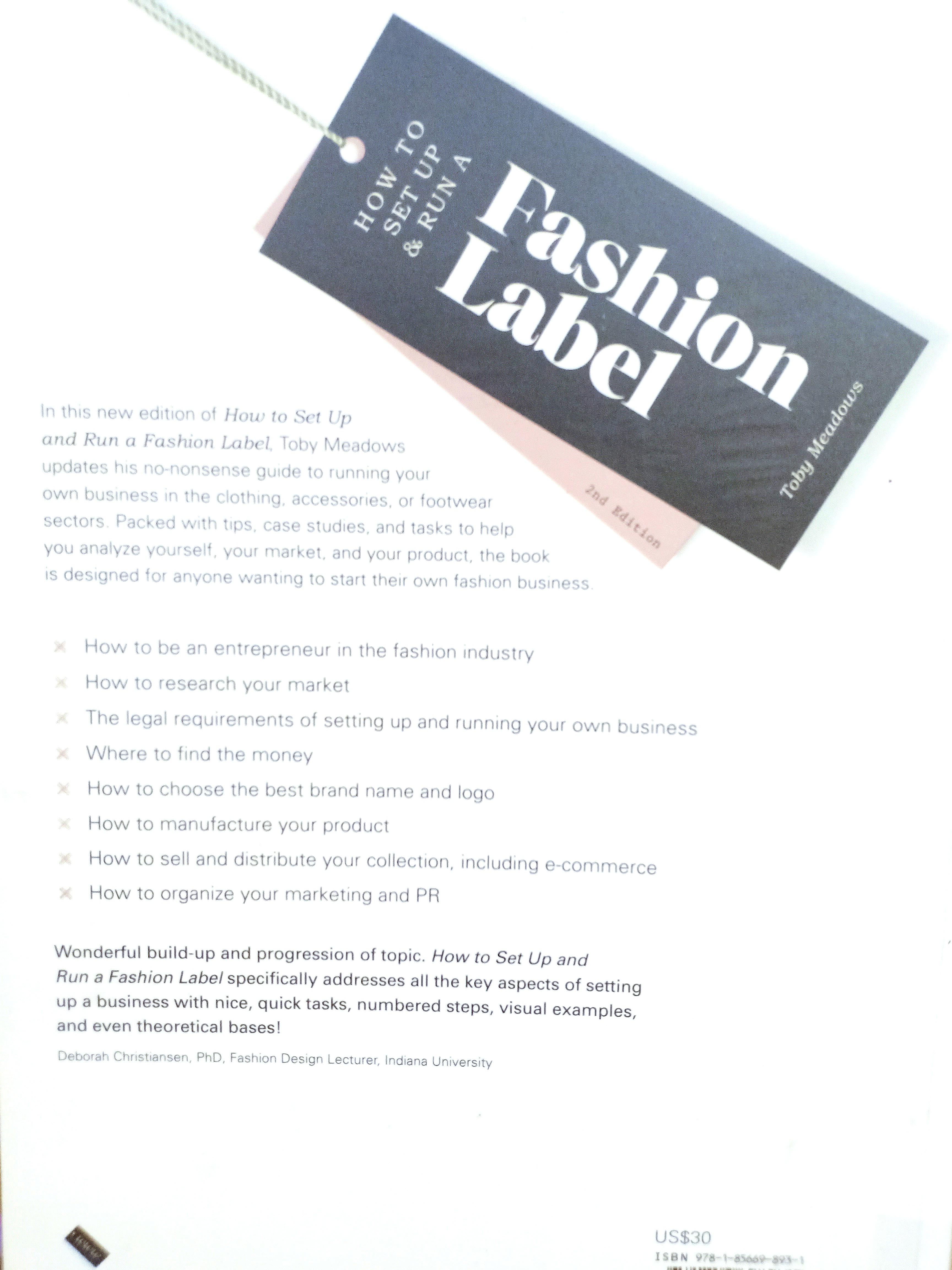 How To Set Up Run A Fashion Label Toby Meadows Books