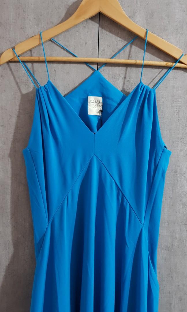 In Good Company Blue Strappy Dress L Women S Fashion Clothes