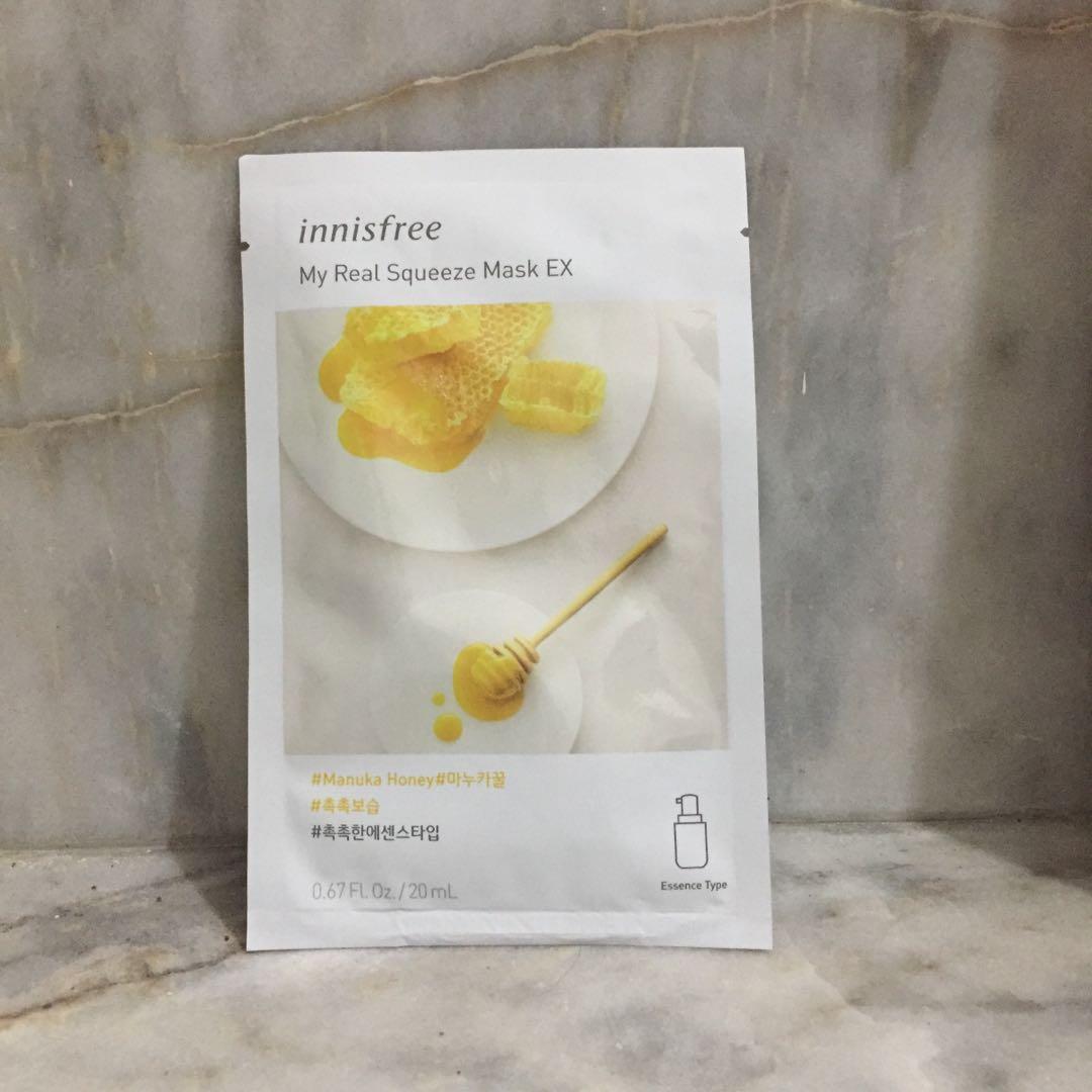 INNISFREE Real Squeeze Manuka Honey Mask, Beauty & Personal Care, Face