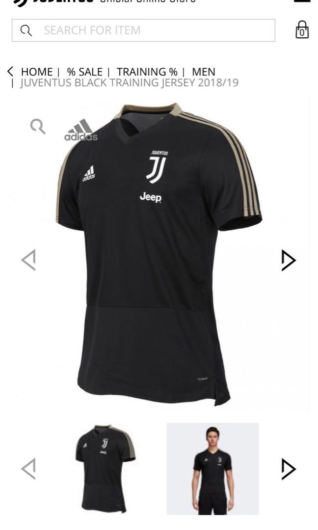juventus black training jersey
