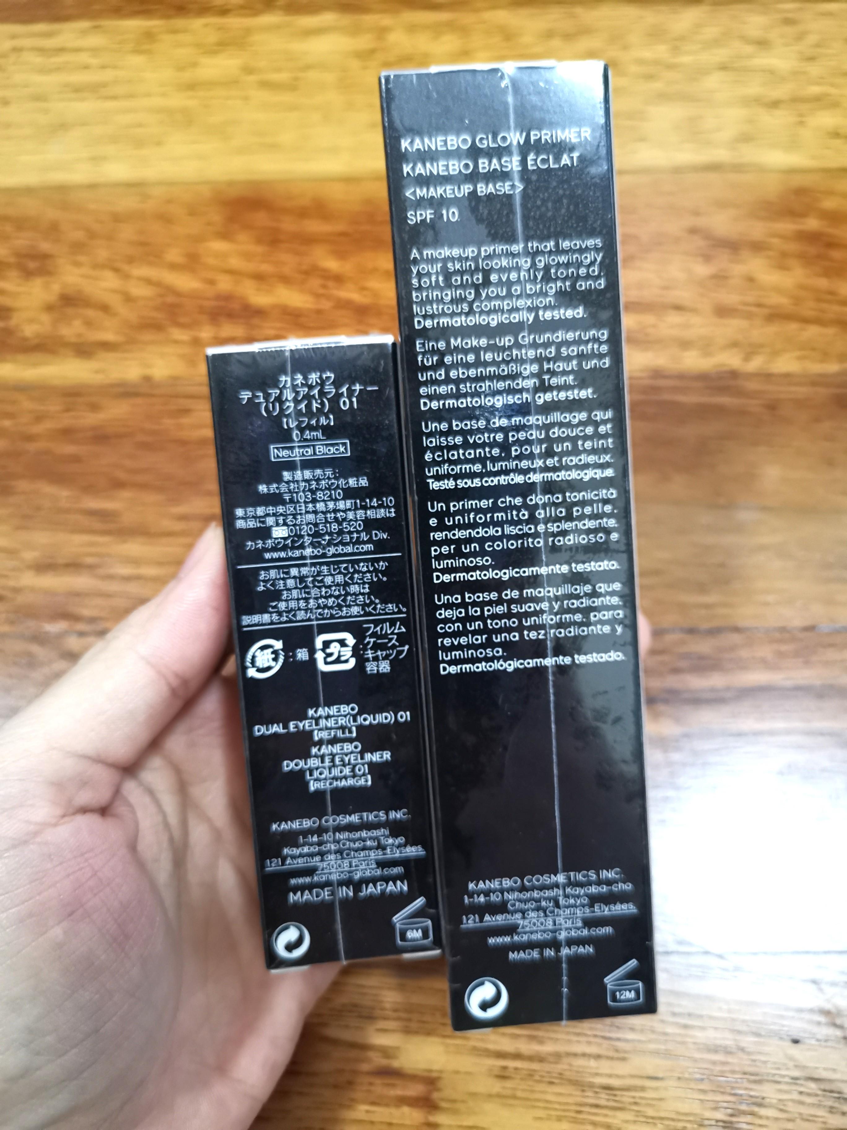 Kanebo Glow Primer / Dual Eyeliner Liquid Refill, Beauty & Personal