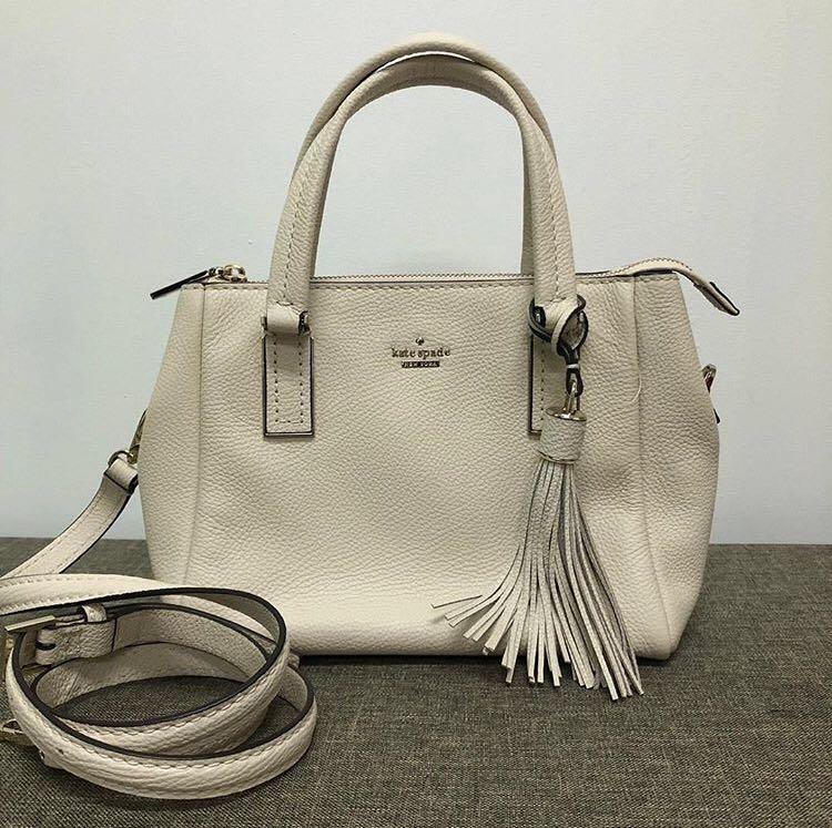 Kate Spade Naomi Small Satchel in Soft Limestone