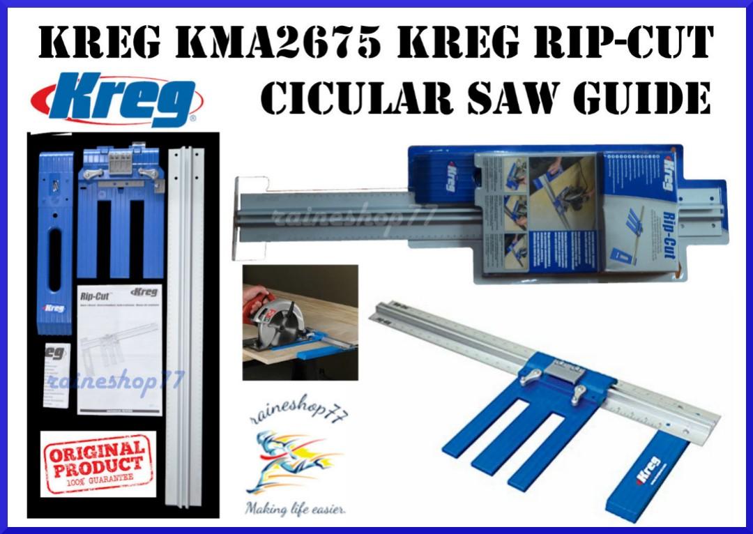 Kreg Rip Cut Circular Saw Guide (Category: Home Improvement Tools & Accessories) located in Manila. Submitted by raineshop77 (Listing ID 235950915, Image 1). Description: Kreg Rip Cut Circular Saw Guide KMA2700 Brannd new Oruginal Genuine Kreg tool NOTE: For sale is the rip cut only!! Circular saw not included and for photo demo purpose only!!😊 Straight, accurate, repeatable rip cuts and crosscuts made easy Make rip cuts and crosscuts up to 24" 