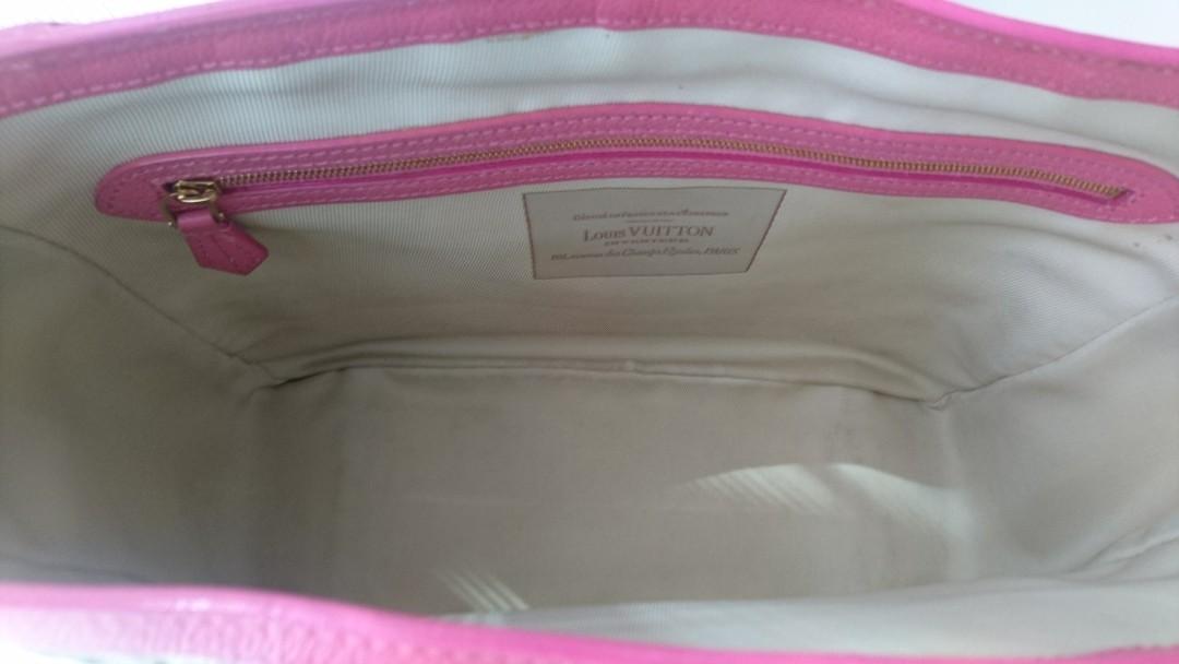 Louis Vuitton pink x beige Sabbia Cabas cruise collection pochette
