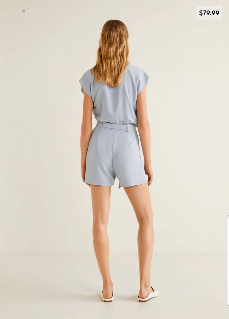 mango wrap short jumpsuit