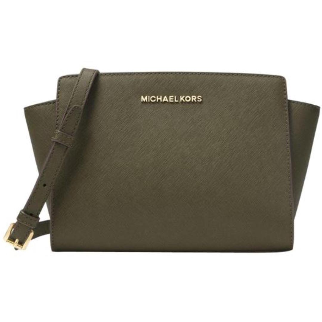 michael michael kors selma medium metallic leather crossbody