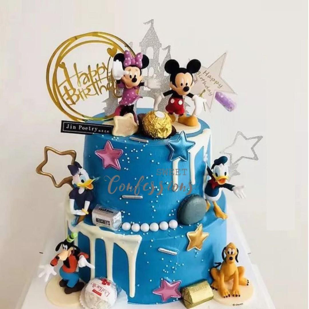 Mickey Minnie Mouse Donald Daisy Duck Goofy Pluto Figurine For