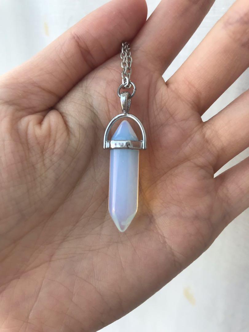 Moonstone store crystal necklace