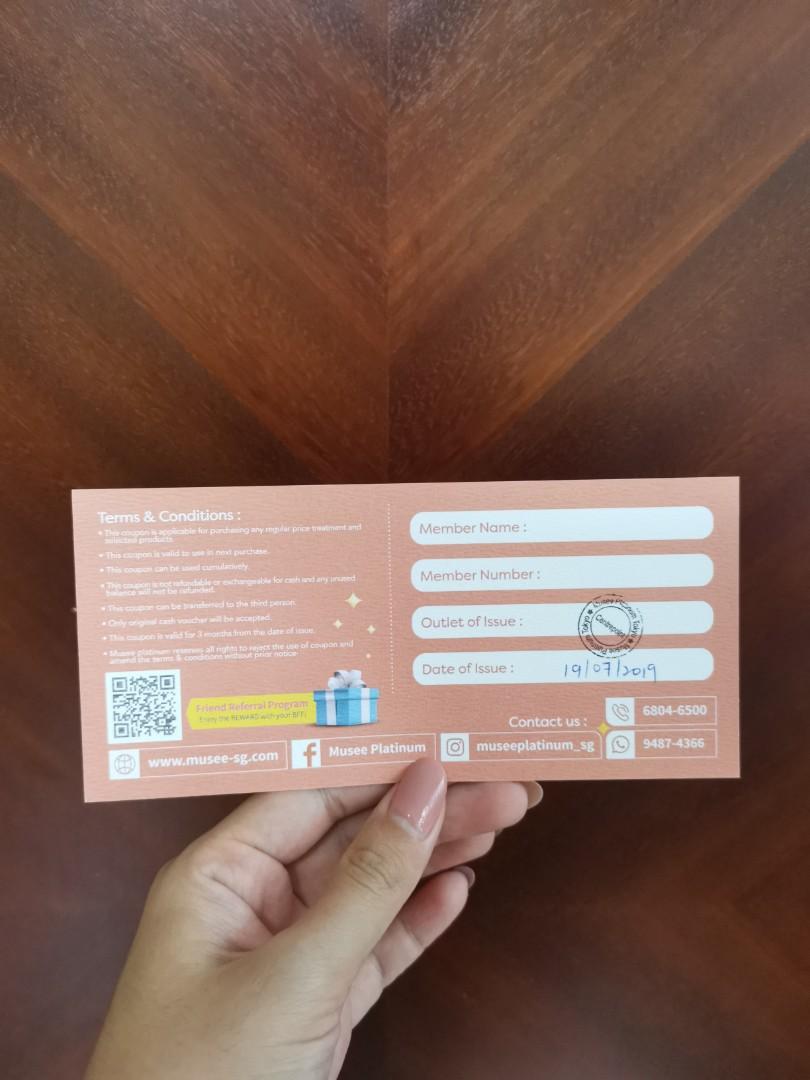 Musee platinum voucher 10, Health & Beauty, Hair Care on Carousell