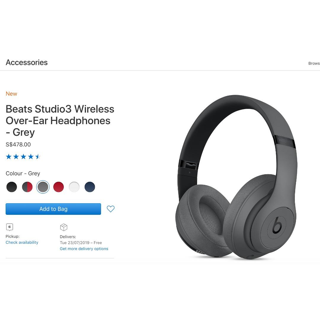 Beats Studio Pro Wireless Headphones, Black with A03031 10000mAh Power Bank  