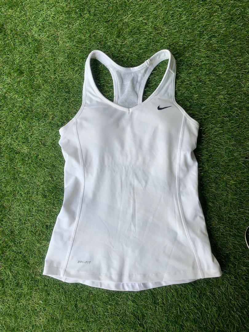 nike dri fit tank with built in bra