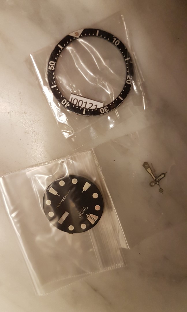 Original vintage Seiko 6309 7040 Dial Bezel and Hands. Hobbies