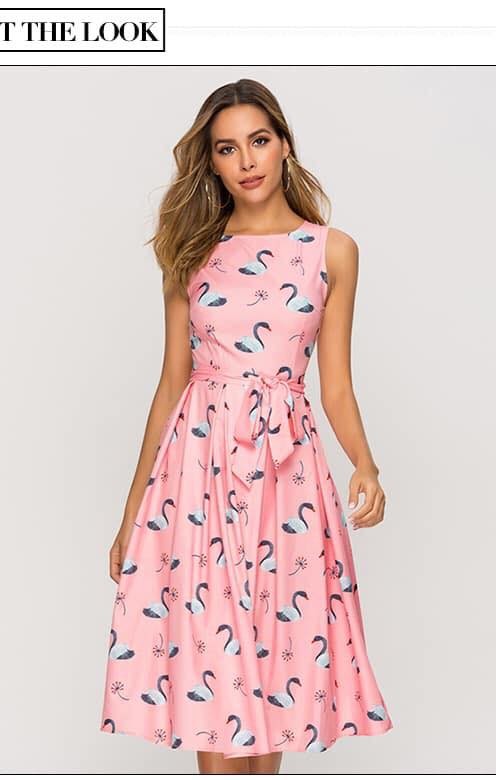 pink flamingo dress
