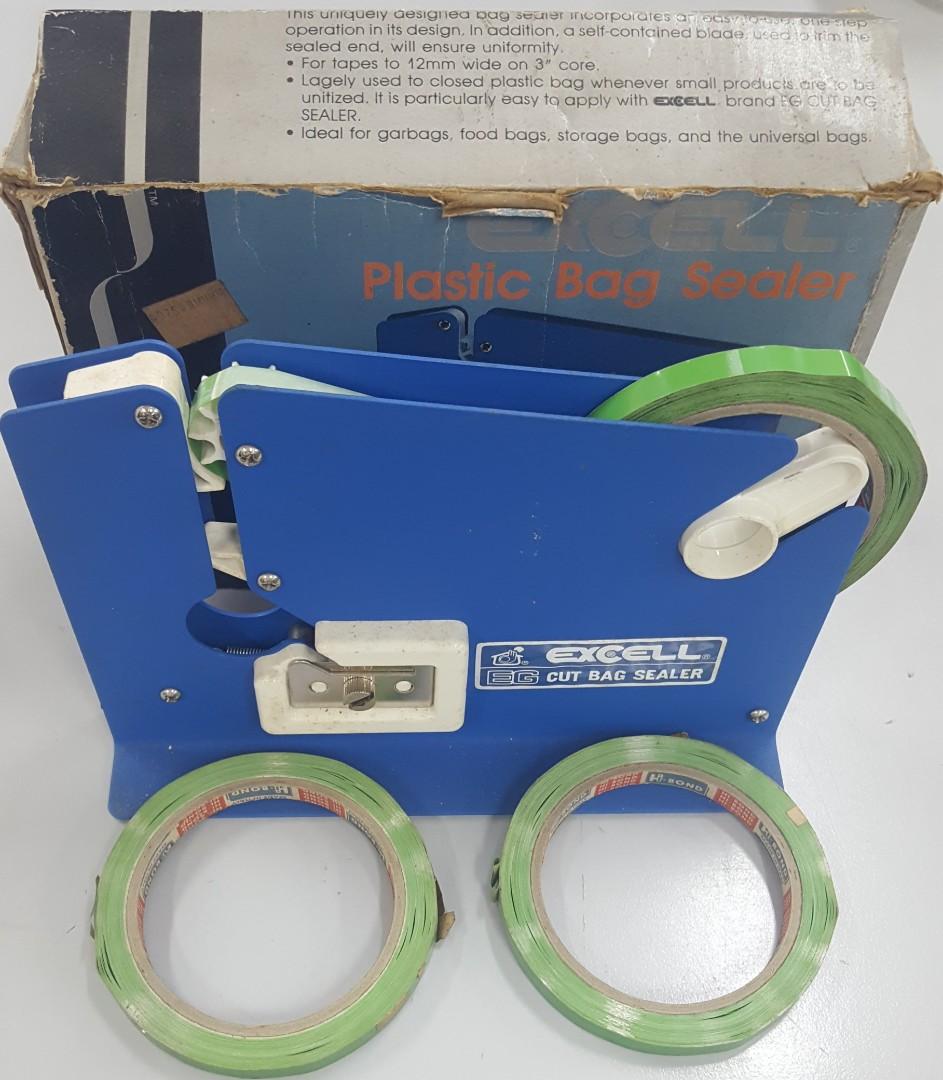 Metal Plastic Bag Neck Celotape Sealer Machine Tape Dispenser for Fruit Veg  Food | eBay
