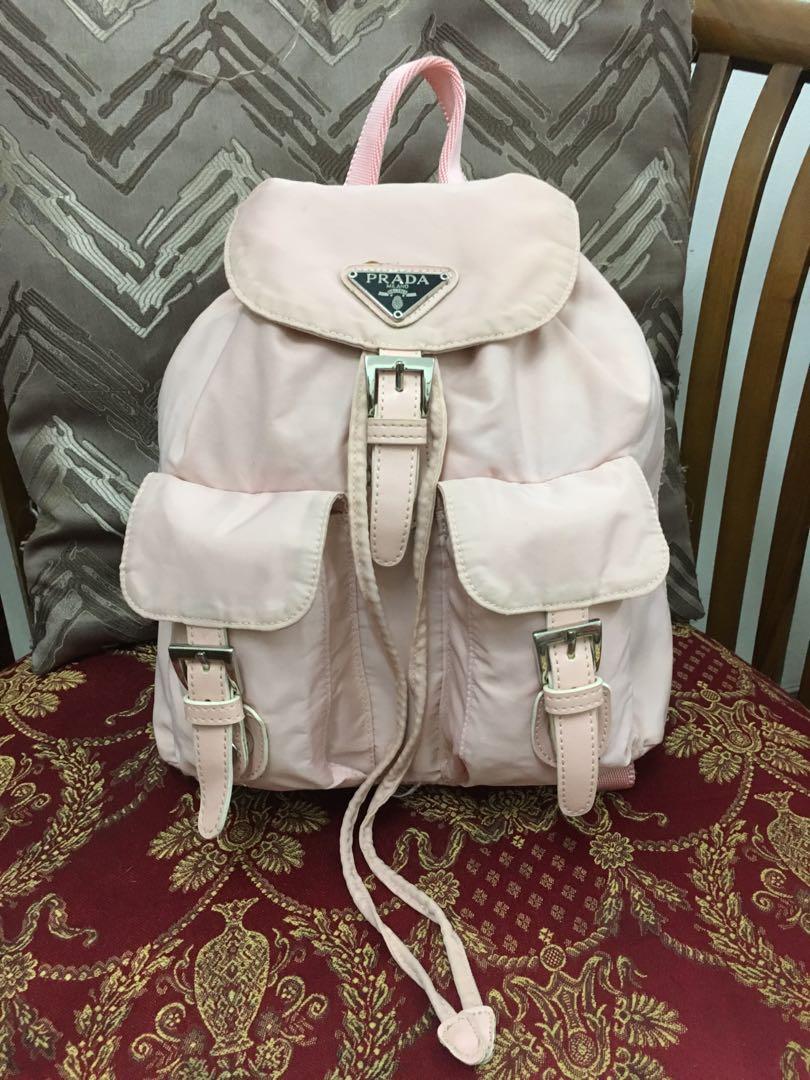 Prada Nylon Backpack Pink, Women's Fashion, Bags & Wallets, Purses &  Pouches on Carousell