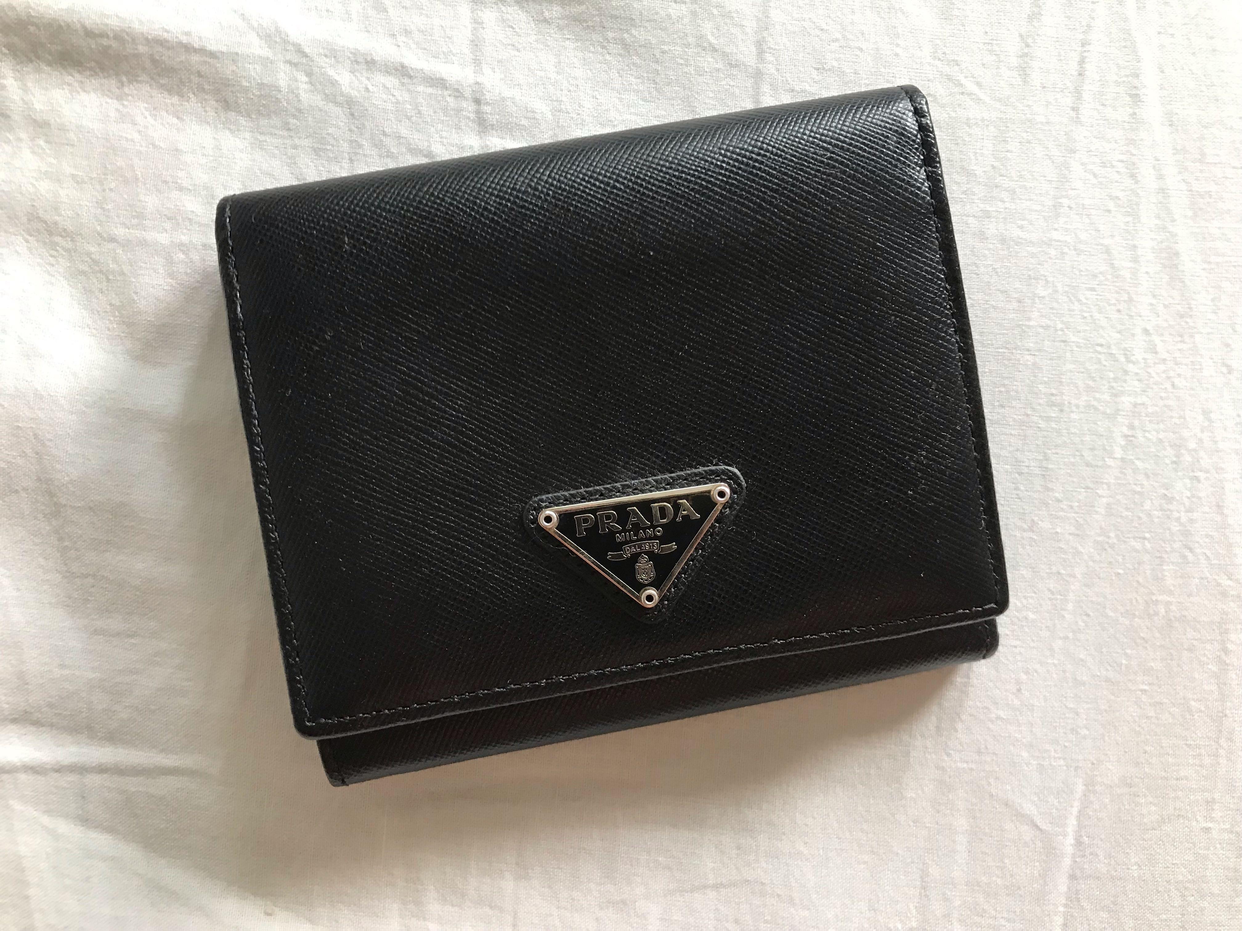 Prada Tri Fold Wallet, Luxury, Bags 