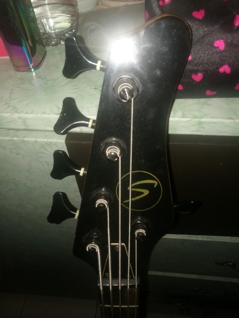 Samick 5 string Bass guitar with Orange Crush 25bx 25 watt bass amp