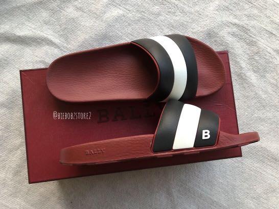SANDAL BALLY SLETER BLACK STRIP RUBBER AUTHENTIC