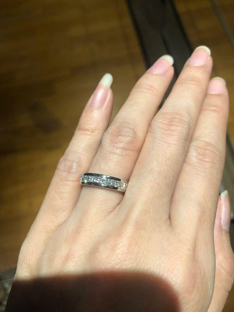 Solid platinum shop wedding band