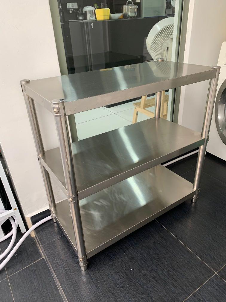 Stainless steel kitchen rack / shelf, Furniture & Home Living ...