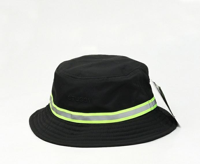 Stussy reflective shop tape bucket hat