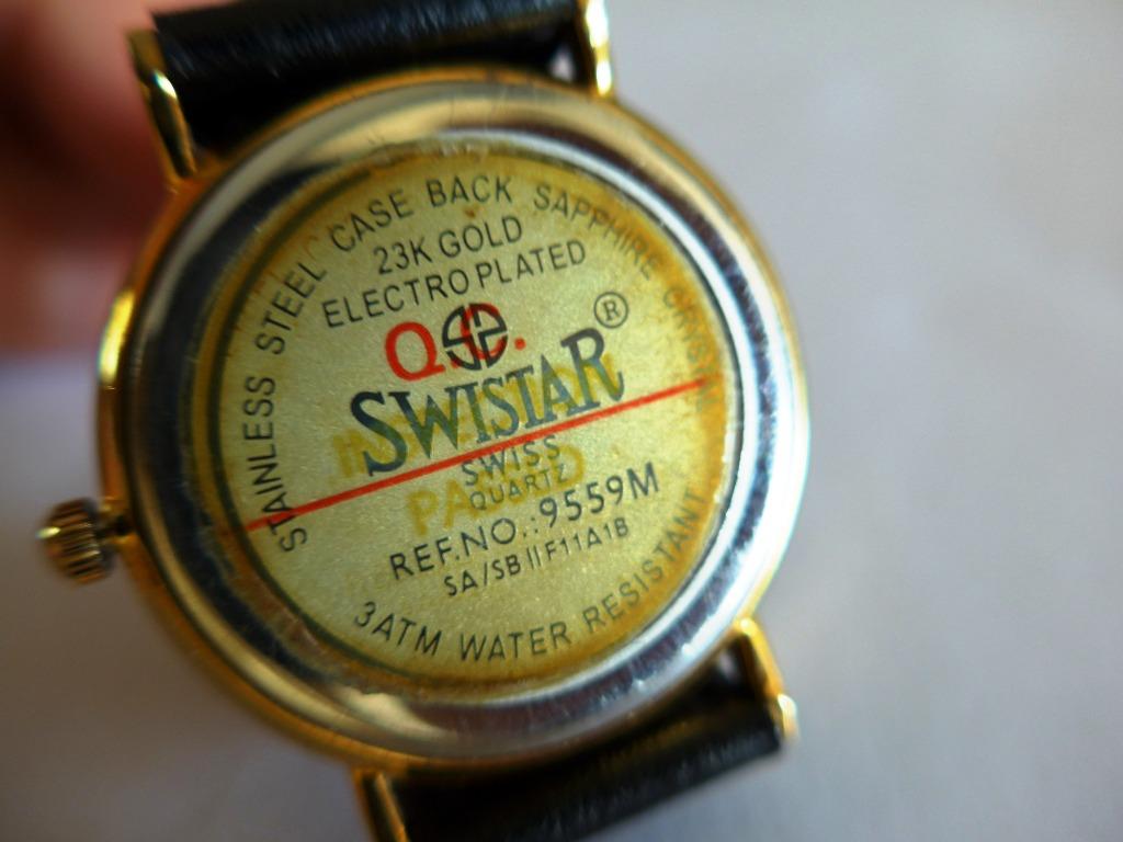 Swistar swiss quartz 18k gold hotsell plated