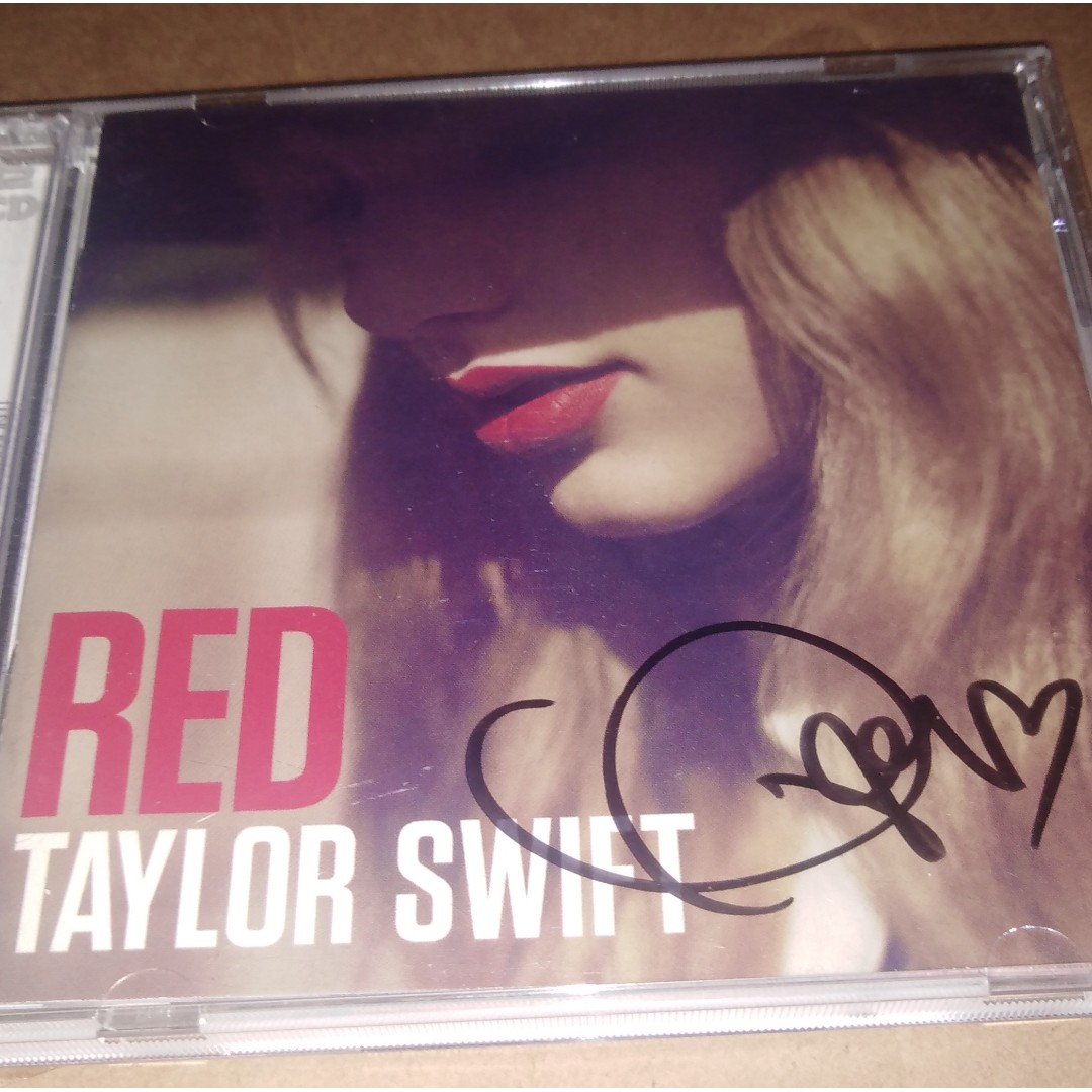 taylor swift autograph red