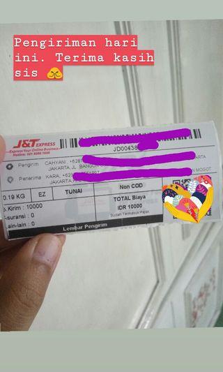 Pengiriman hari ini senin 22 juli 2019