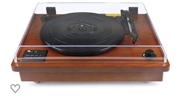 1byone classic wooden turntable on sale