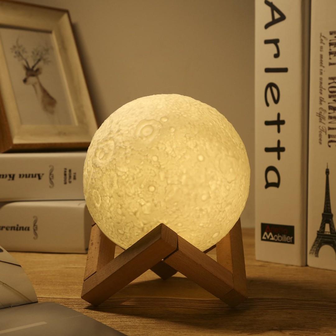 329 Dimmable Led Lunar Moon Night Light Lamp Greenclick 3d