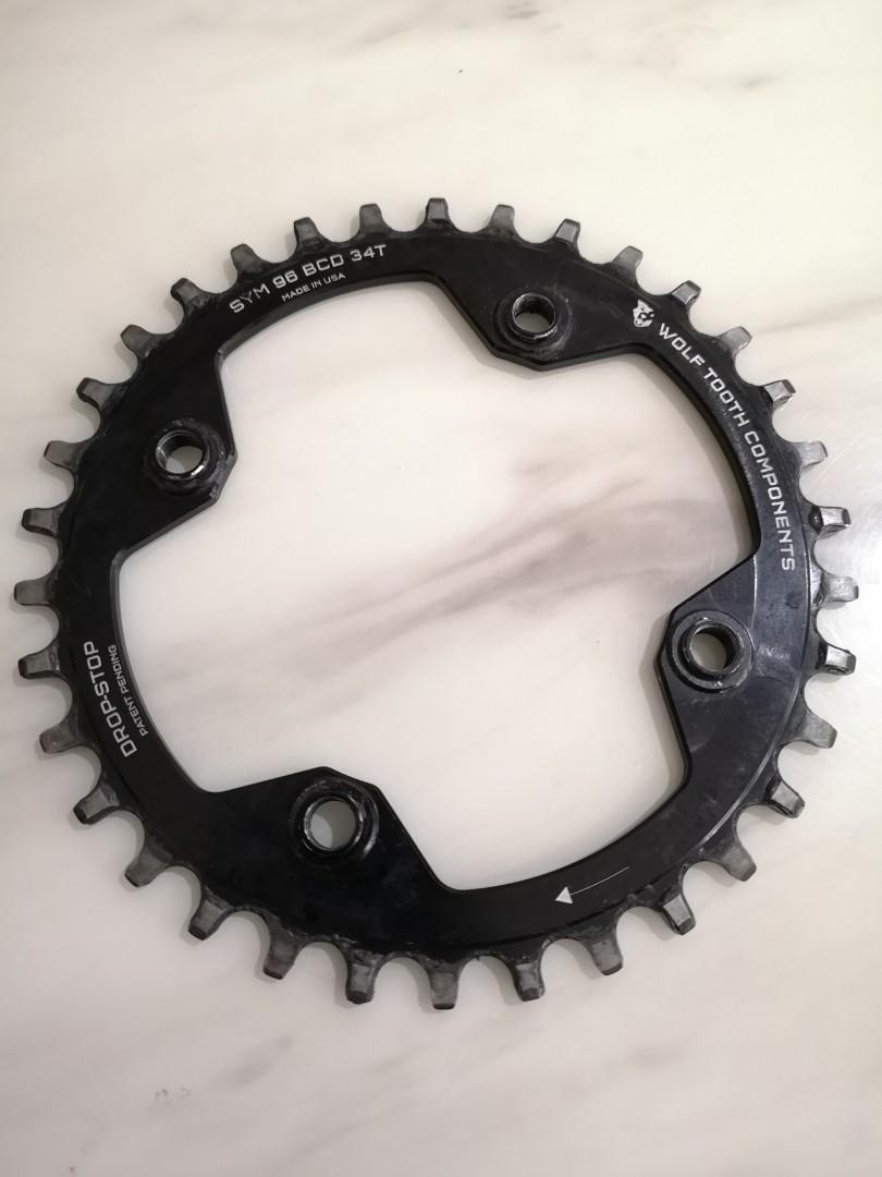 32T x 96 BCD Shimano Symmetric Wolf Tooth Components Drop-Stop Chainring