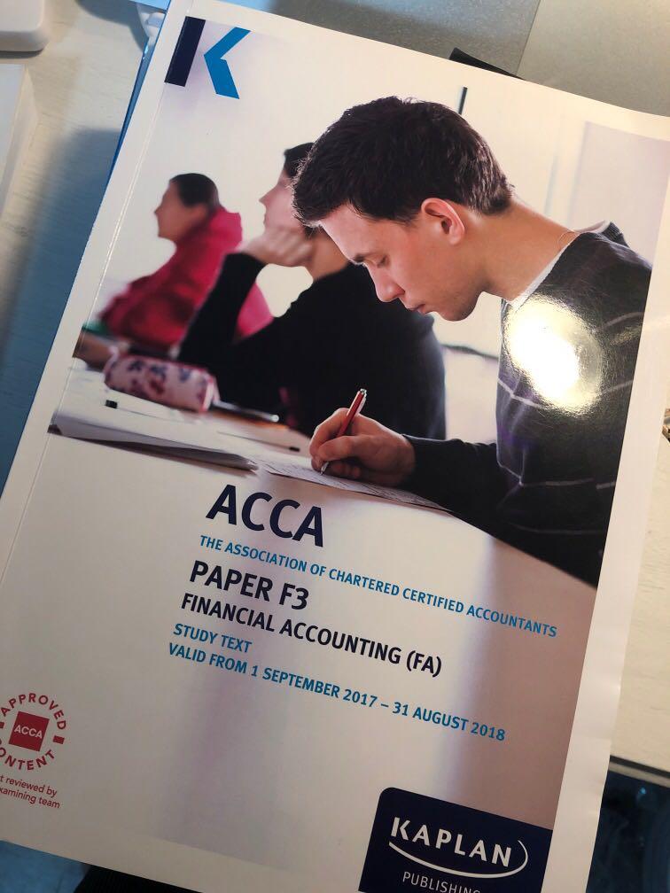 ACCA F1, ACCA F2, ACCA F3 study text and exam kit, Hobbies & Toys