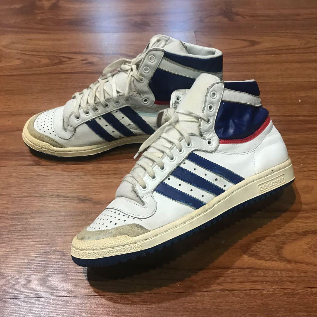 Comprimido textura himno Nacional Adidas Hi Top Ten Vintage 80s Made in France, Men's Fashion, Footwear,  Sneakers on Carousell